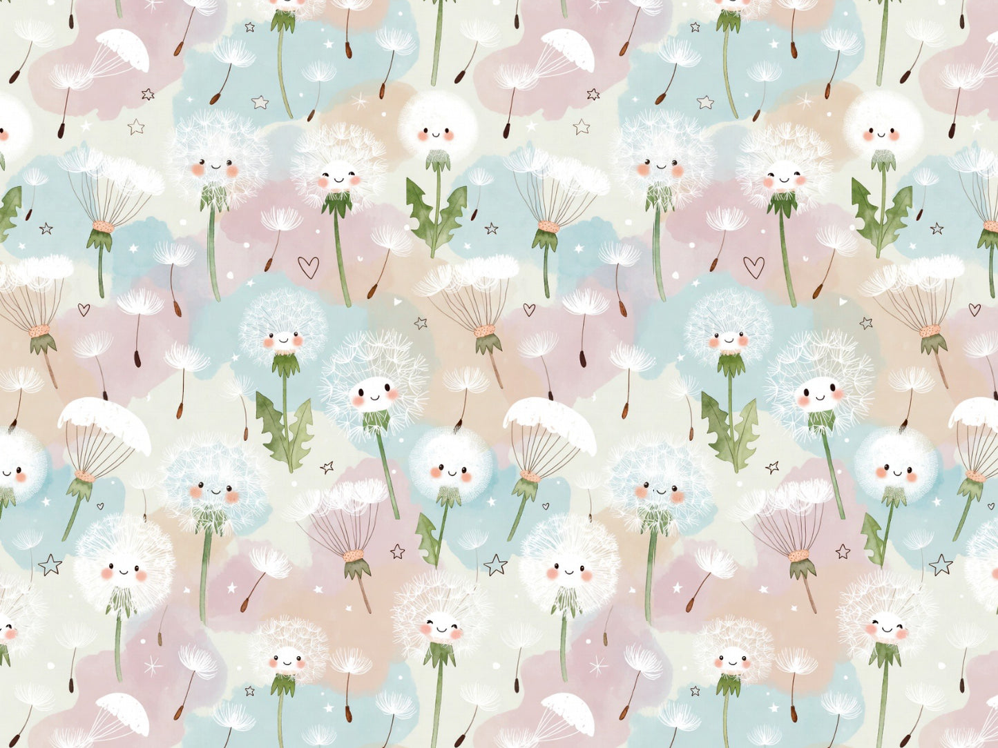 Jersey Stoff - Kleine Pusteblume