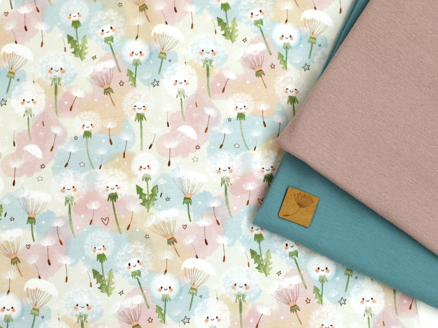 Jersey Stoff - Kleine Pusteblume