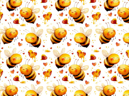 Jersey Stoff - Kleine Honigbienen