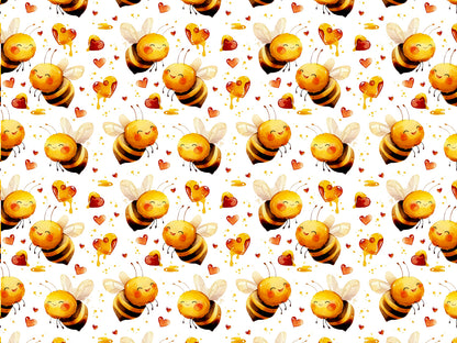 Jersey Stoff - Kleine Honigbienen