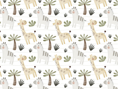 Jersey Stoff - Giraffe & Zebra