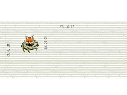 Tissu jersey - PANEL - sirène, rose menthe pâle