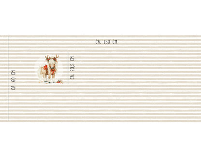 Tissu jersey - PANEL - sirène, rose menthe pâle