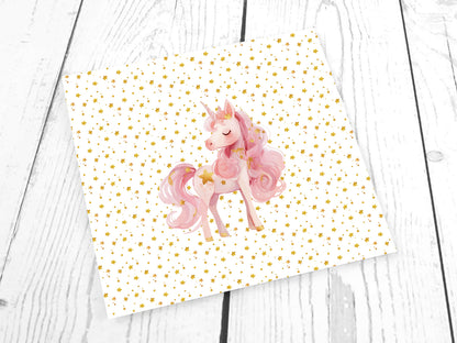 Jersey Stoff - Unicorn Dreams PANEL - Einhorn, stehend