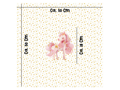 Jersey Stoff - Unicorn Dreams PANEL - Einhorn, stehend