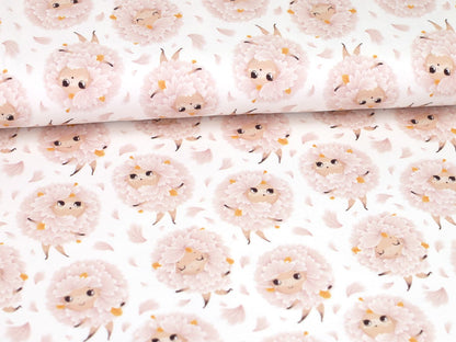 stoff-jersey-baumwolle-baumwolljersey-fruehling-sommer-blumen-flower-bluemchen-flowery-gesicht-weiss-gelb-rosa