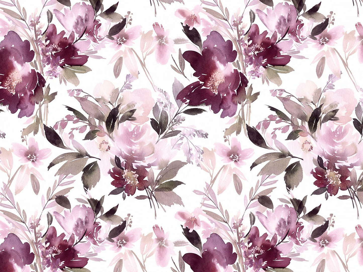 stoff-jersey-baumwolle-baumwolljersey-fruehling-sommer-blumen-watercolor-aquarell-flower-foral-dream-lila-schlamm