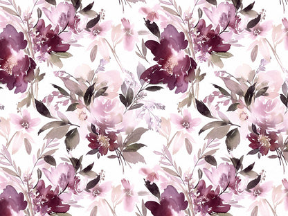 stoff-jersey-baumwolle-baumwolljersey-fruehling-sommer-blumen-watercolor-aquarell-flower-foral-dream-lila-schlamm