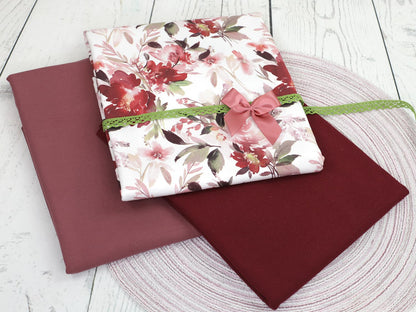 stoff-jersey-baumwolle-baumwolljersey-fruehling-sommer-blumen-watercolor-aquarell-flower-foral-dream-rot-gruen-rot-toene
