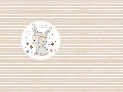 stoff-jersey-baumwolle-baumwolljersey-fruehling-sommer-eigenproduktion-kathi-kunterbunt-PANEL-ostern-indianer-hase-little-one-beige