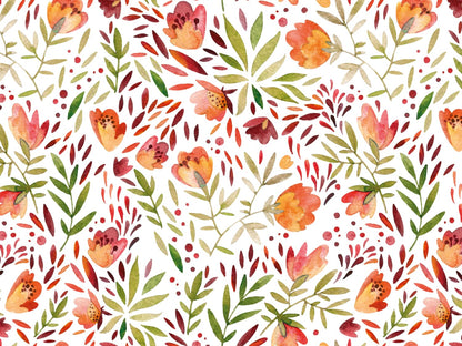 stoff-jersey-baumwolle-baumwolljersey-fruehling-sommer-herbst-blumen-winter-watercolor-aquarell-floral-flower-gruen-senf-ocker