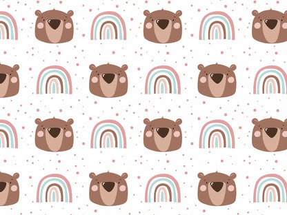 stoff-jersey-baumwolle-baumwolljersey-fruehling-sommer-herbst-waldtiere-tiere-kathi-kunterbunt-little-bear-rainbow-regenbogen-kleckse-altrosa-braun