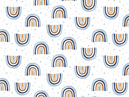 stoff-jersey-baumwolle-baumwolljersey-fruehling-sommer-herbst-waldtiere-tiere-kathi-kunterbunt-little-bear-rainbow-regenbogen-kleckse-kombi-blau-senf