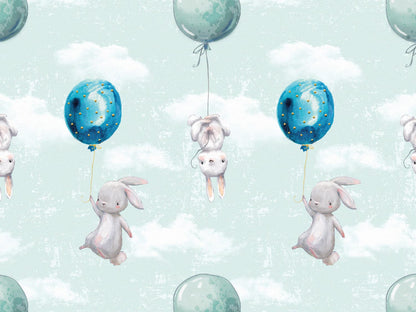 stoff-jersey-baumwolle-baumwolljersey-fruehling-sommer-himmel-wolken-hase-luftballon-ostern-mint