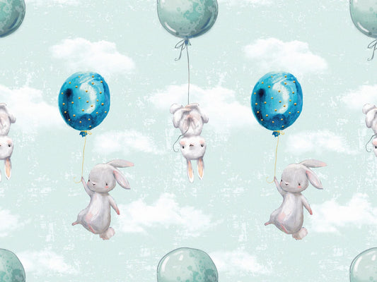stoff-jersey-baumwolle-baumwolljersey-fruehling-sommer-himmel-wolken-hase-luftballon-ostern-mint