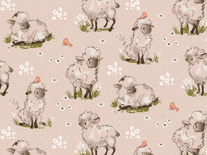 stoff-jersey-baumwolle-baumwolljersey-fruehling-sommer-ostern-schaf-vogel-wiese-beige-rose