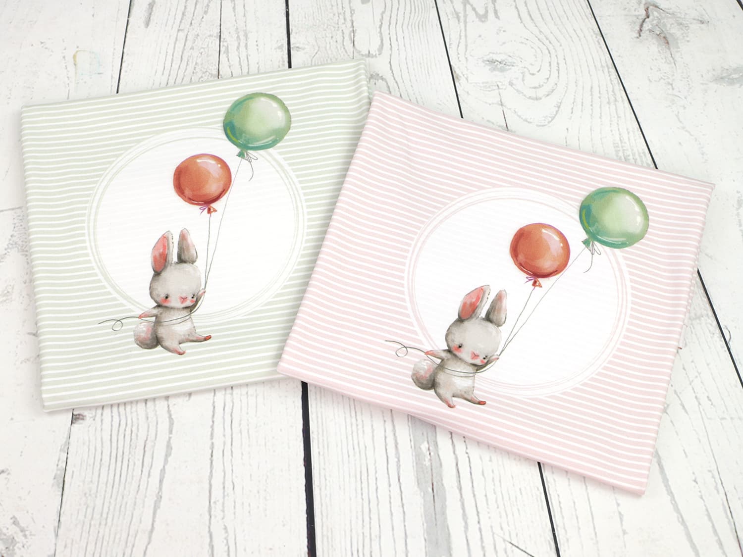 stoff-jersey-baumwolle-baumwolljersey-fruehling-sommer-streifen-ringel-eigenproduktion-kathi-kunterbunt-lets-fly-hase-luftballon-gruen-und-rosa