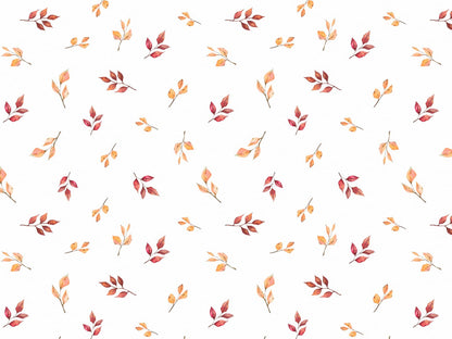 stoff-jersey-baumwolle-baumwolljersey-fruehling-sommer-watercolor-fuchs-kombi-leaves-blaetter-laub-gelb-rot