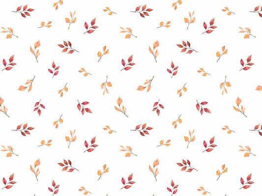 stoff-jersey-baumwolle-baumwolljersey-fruehling-sommer-watercolor-fuchs-kombi-leaves-blaetter-laub-gelb-rot