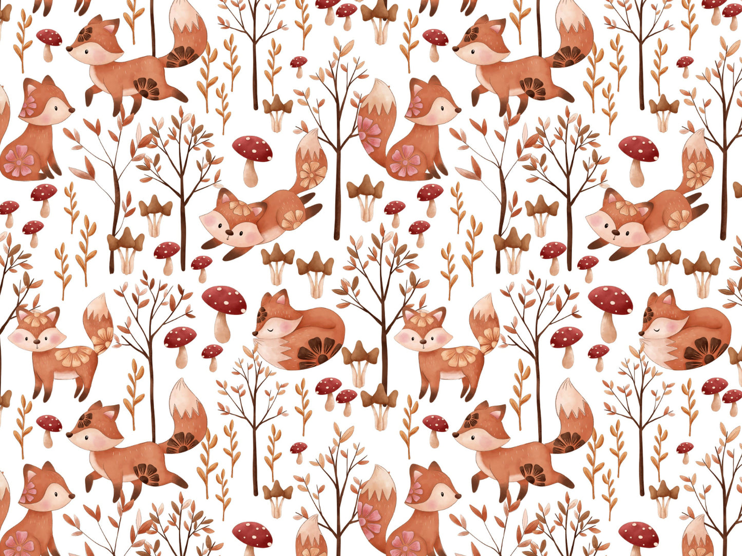 Jersey Stoff - Blumen Fuchs