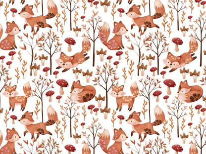 Jersey Stoff - Blumen Fuchs