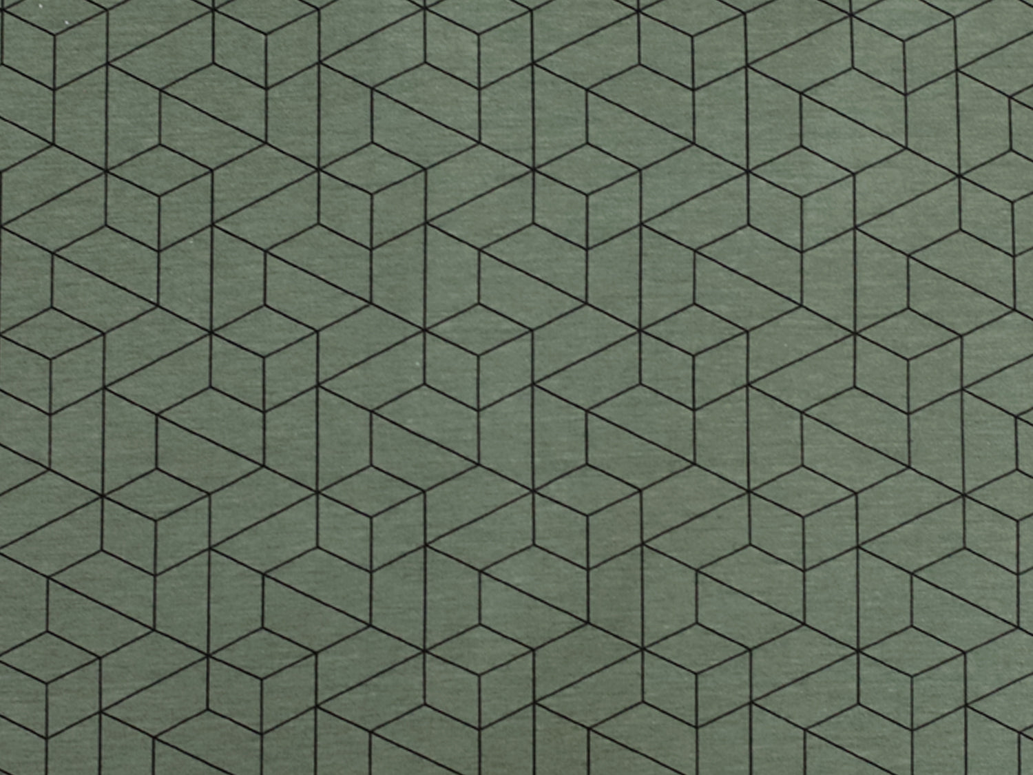 Olivgrün jersey stoff mit grafischem muster, Baumwolljersey mit geometrischem Print.
