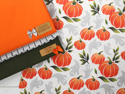 stoff-jersey-baumwolle-baumwolljersey-halloween-herbst-kuerbis-gespenst-geist-tupfen-spooktacular-kombistoffe