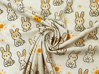 Jersey Stoff - Hase & Sonne