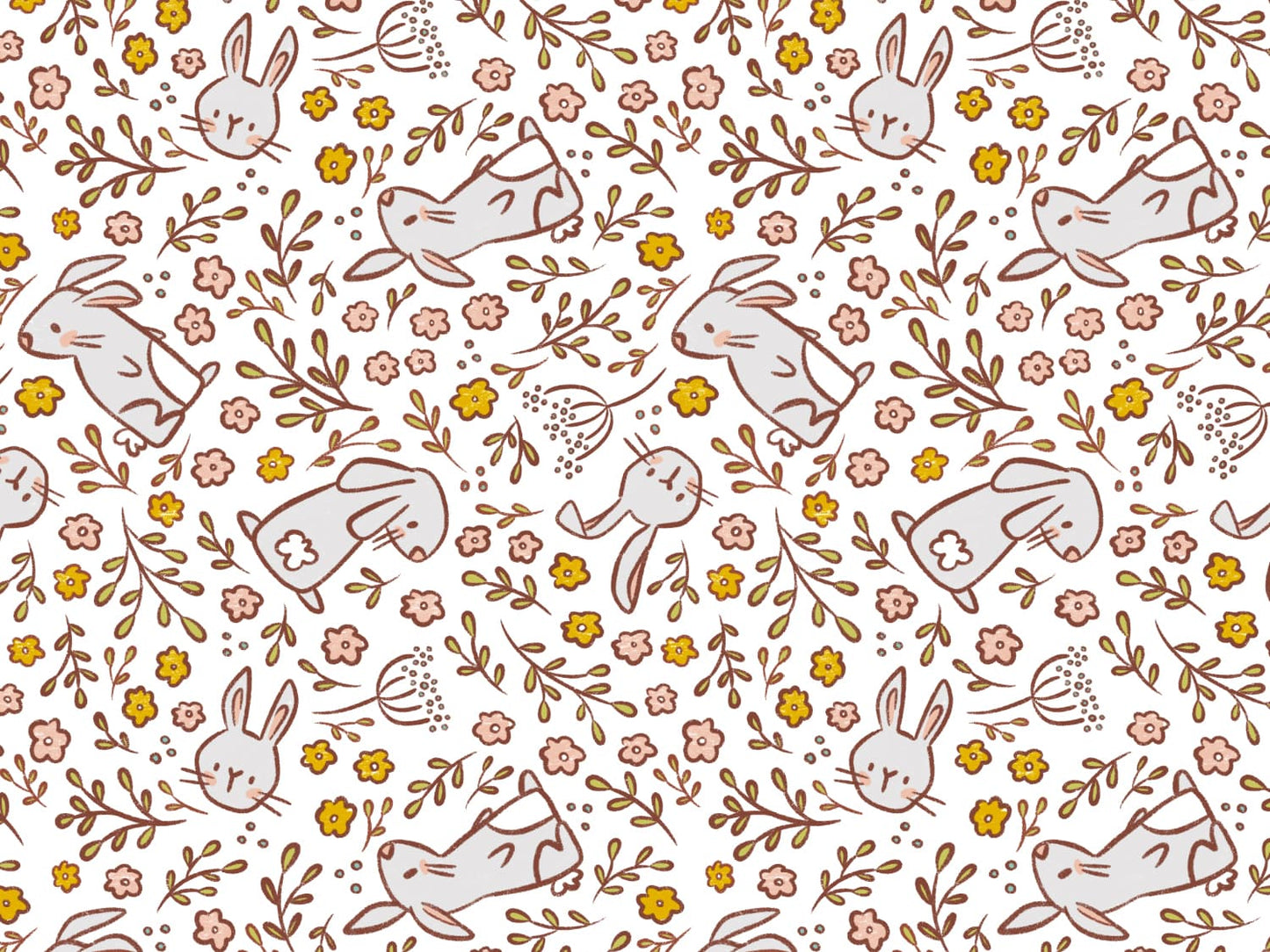 stoff-jersey-baumwolle-baumwolljersey-hasen-hase-ostern-blumen-floral-fruehling-sommer