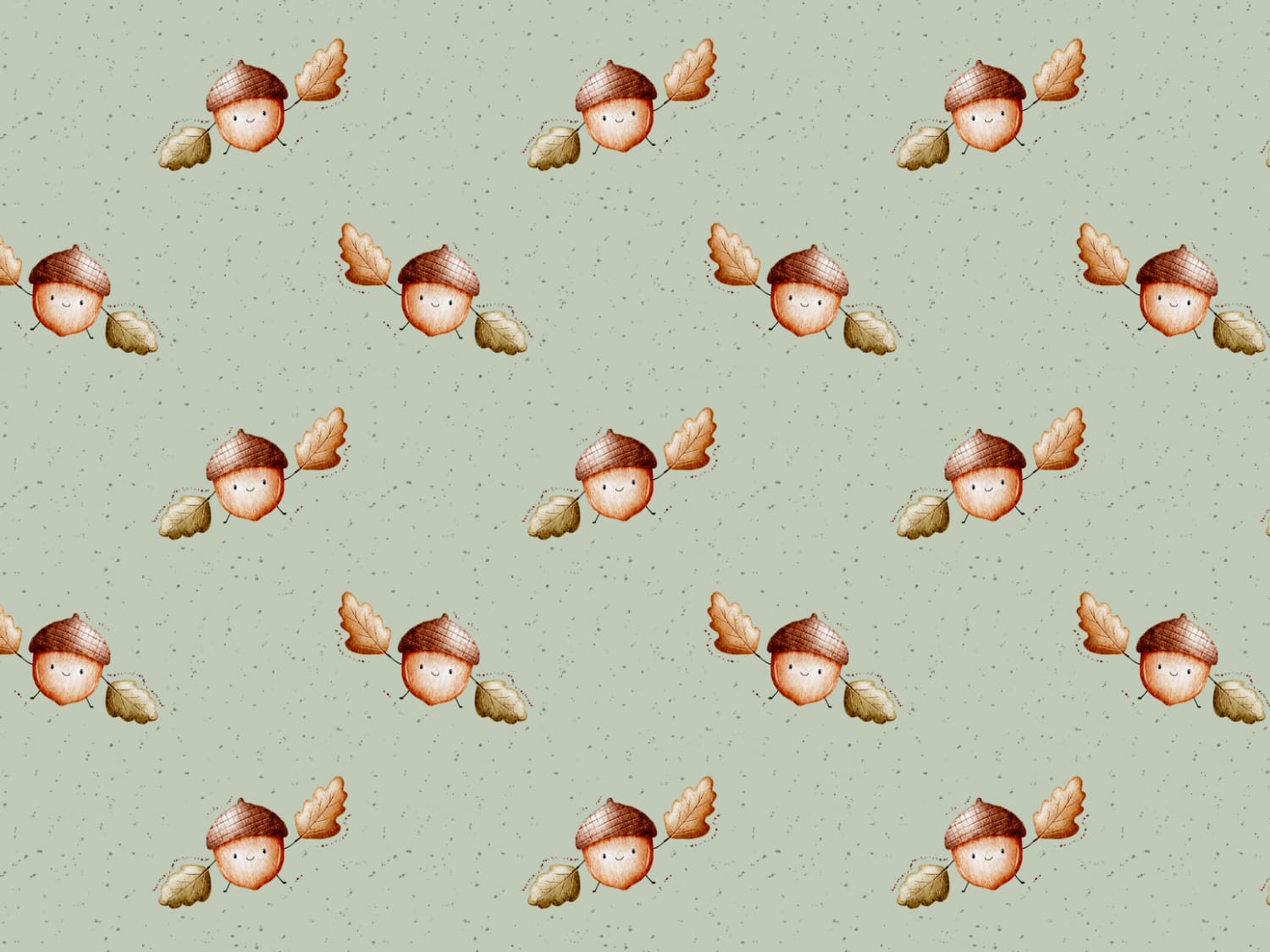 stoff-jersey-baumwolle-baumwolljersey-herbst-blaetter-eichel-happy-acorn