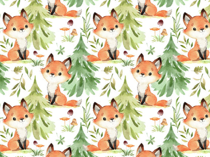 stoff-jersey-baumwolle-baumwolljersey-herbst-fuchs-im-wald-baeume-wald