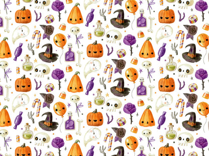 stoff-jersey-baumwolle-baumwolljersey-herbst-halloween-suesses-saures-trick-or-treat-kuerbis-gespenst-geist-bunt