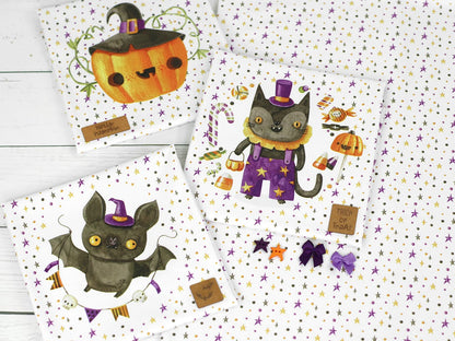 stoff-jersey-baumwolle-baumwolljersey-herbst-halloween-suesses-saures-trick-treat-kuerbis-bunt-panel