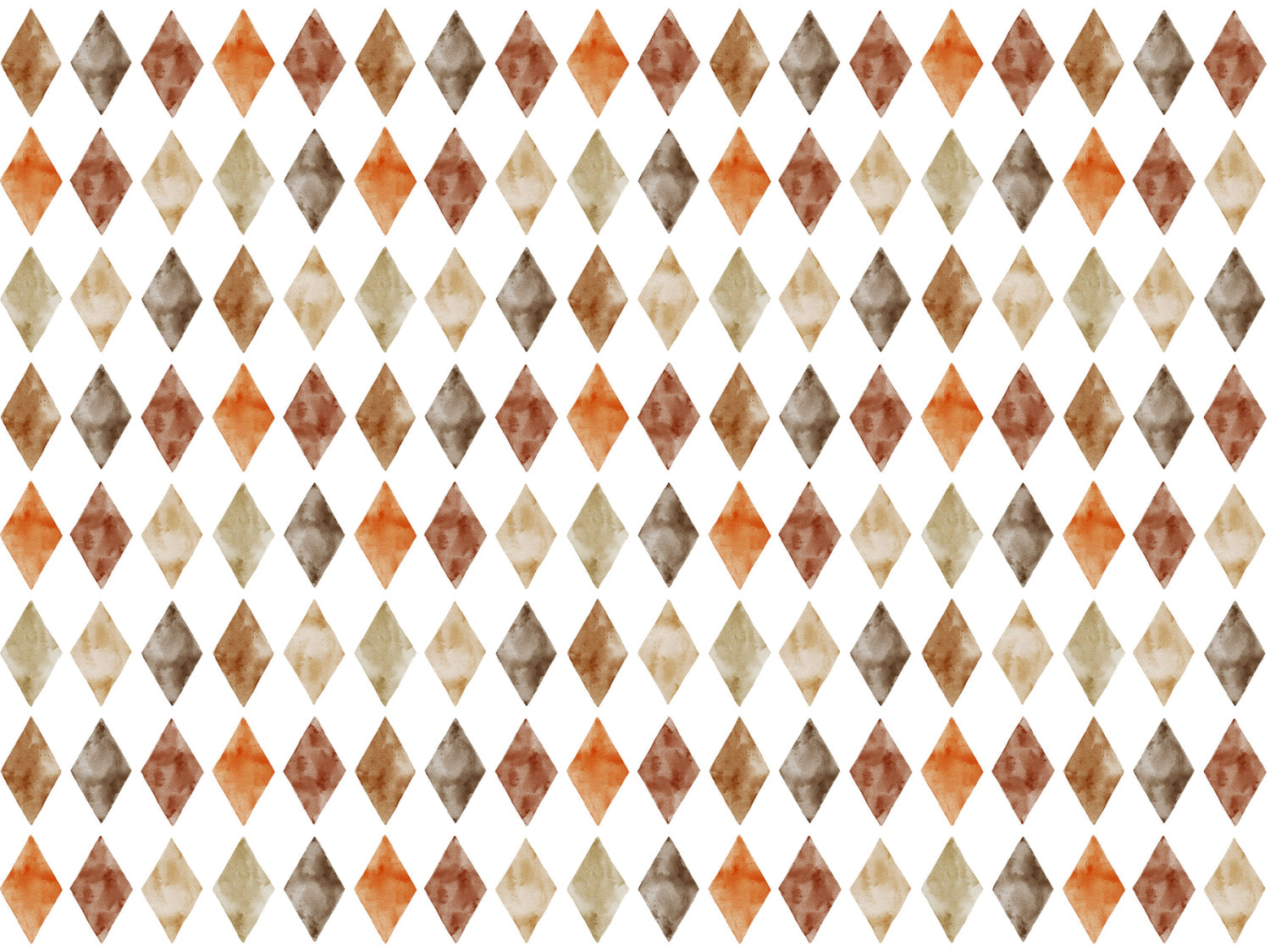 lightweight jersey fabric autumn pattern design featuring a diamond motif in warm fall colors.