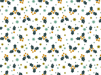 stoff-jersey-baumwolle-baumwolljersey-herbst-winter-weihnachten-mistelzweig-beeren-sterne-blaetter-stars-petrol-senf