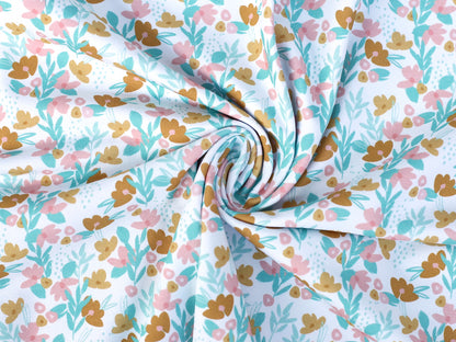 Jersey Stoff - Hoppy Days - Blumenwiese