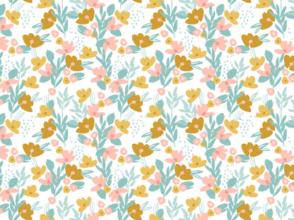 Jersey Stoff - Hoppy Days - Blumenwiese