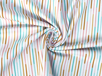 Jersey Stoff - Hoppy Days - Streifen