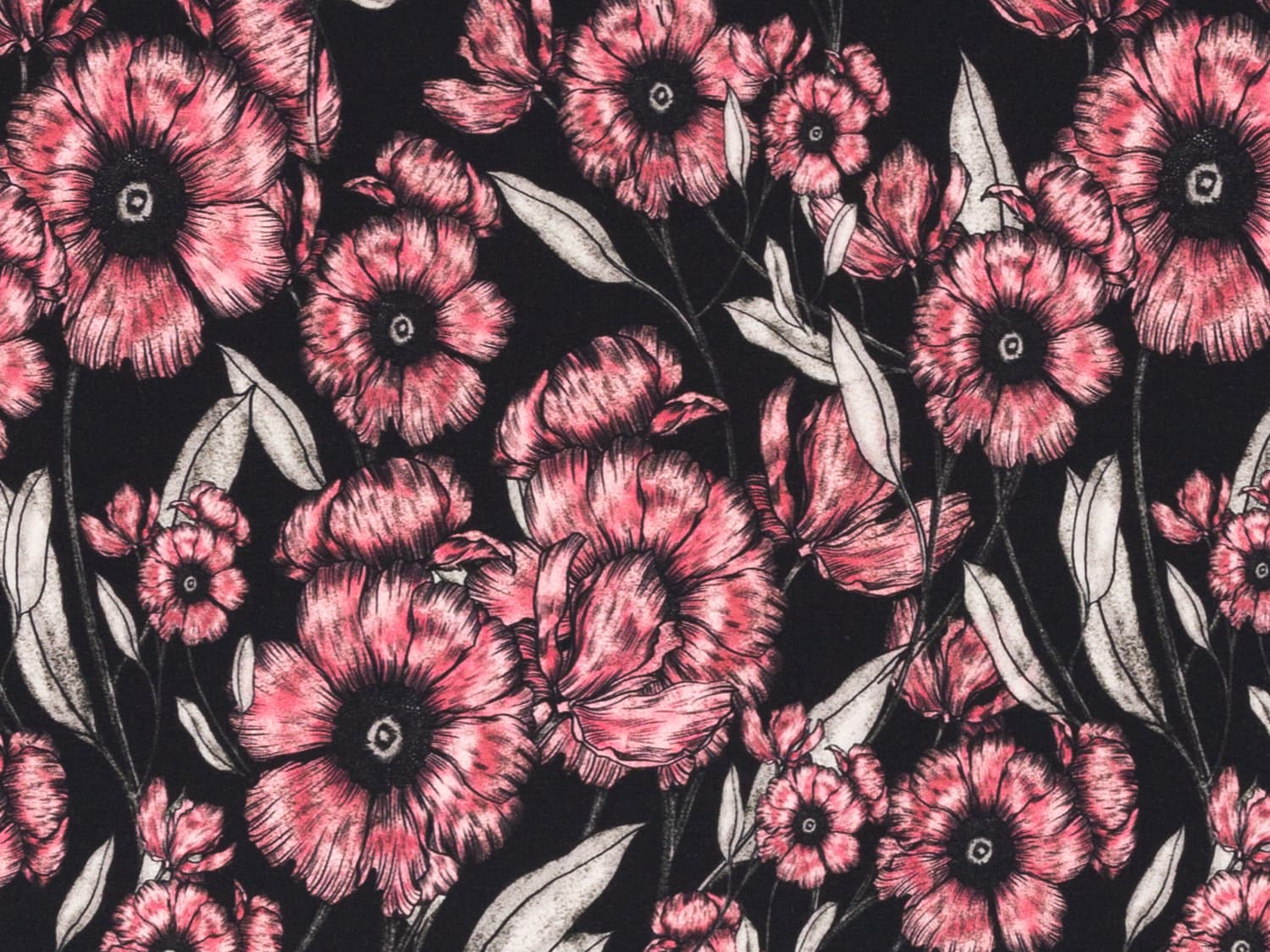 stoff-jersey-baumwolle-baumwolljersey-jonne-blumen-swafing-schwarz