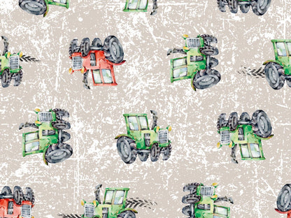 stoff-jersey-baumwolle-baumwolljersey-jungs-traktor-trecker-schlamm-grunge-gruen-rot-2