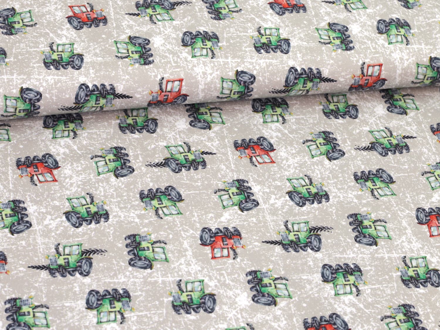 stoff-jersey-baumwolle-baumwolljersey-jungs-traktor-trecker-schlamm-grunge-gruen-rot-3