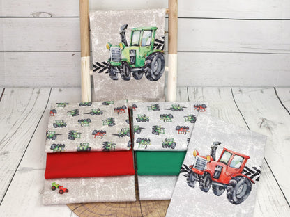 stoff-jersey-baumwolle-baumwolljersey-jungs-traktor-trecker-schlamm-grunge-gruen-rot-serie-2