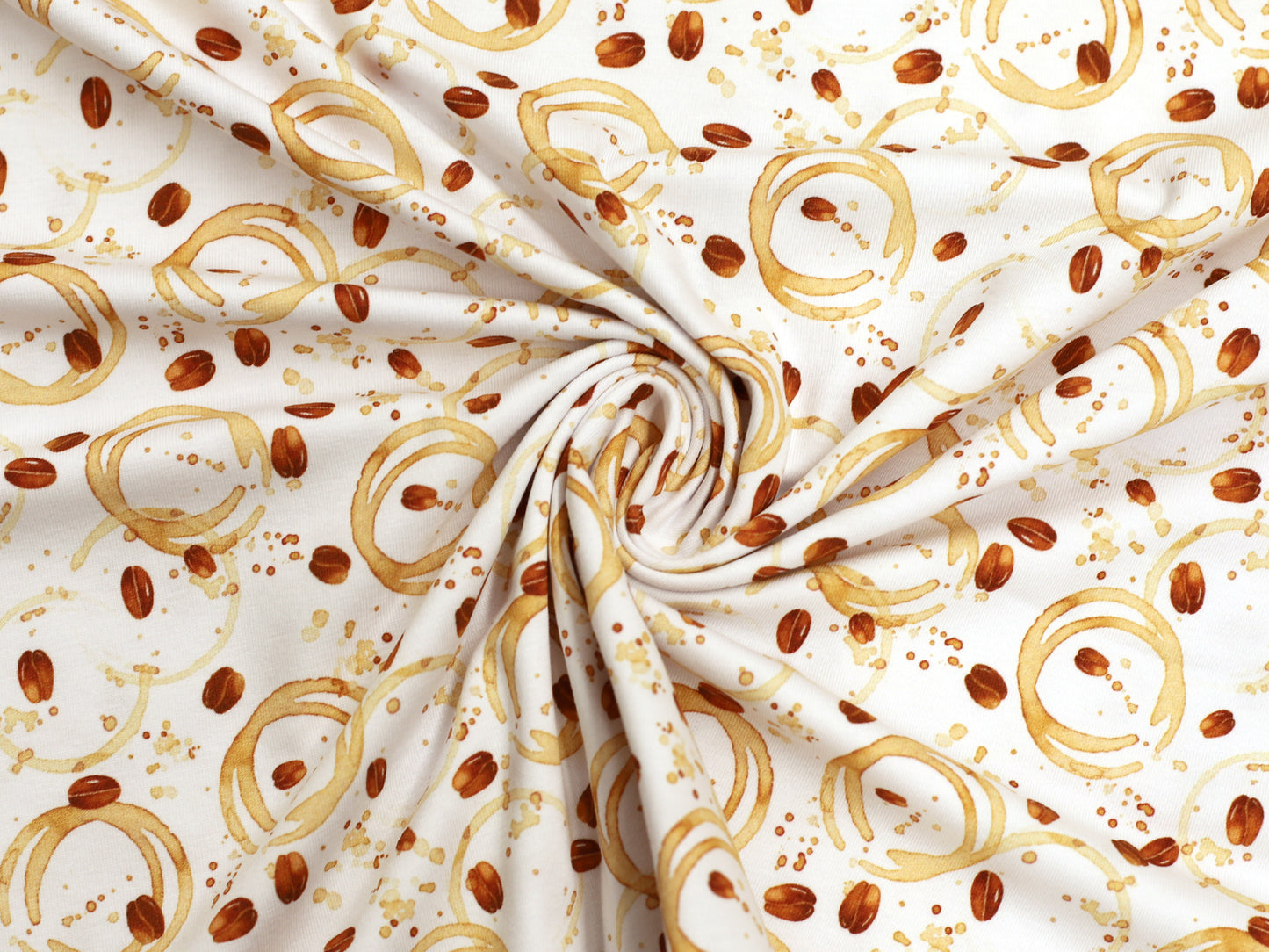 Jersey Stoff - Coffee Stain