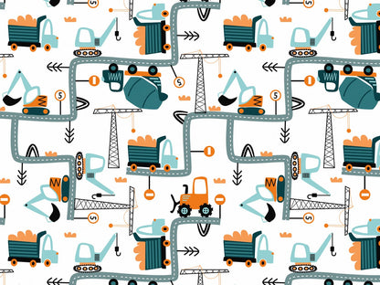 stoff-jersey-baumwolle-baumwolljersey-kathi-kunterbunt-baustelle-bagger-regenbogen-aqua-petrol