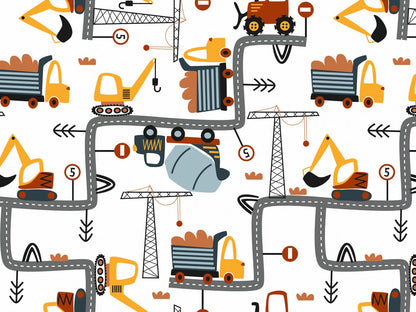 stoff-jersey-baumwolle-baumwolljersey-kathi-kunterbunt-baustelle-bagger-regenbogen-senf-terracotta