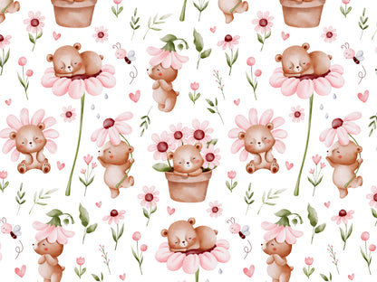 Jersey Stoff - Bloomy Bears