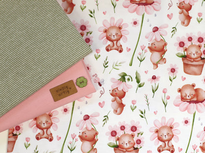 Jersey Stoff - Bloomy Bears