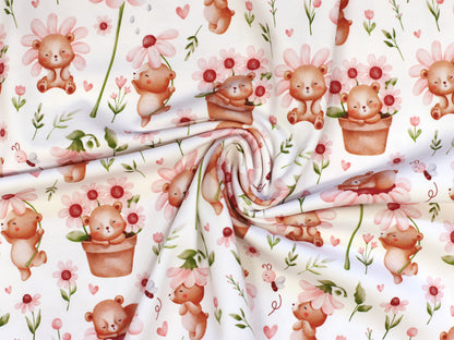 Jersey Stoff - Bloomy Bears