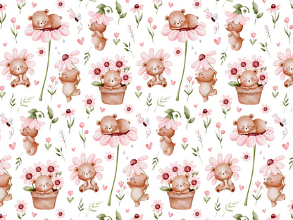 Jersey Stoff - Bloomy Bears