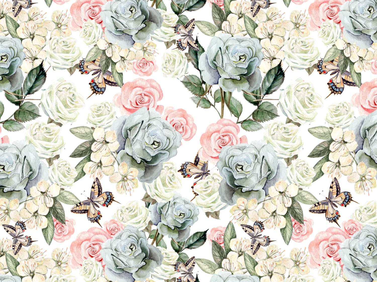 stoff-jersey-baumwolle-baumwolljersey-kathi-kunterbunt-blumen-floral-flower-wiese-blueten-fruehling-sommer-vintage-schmetterling-2